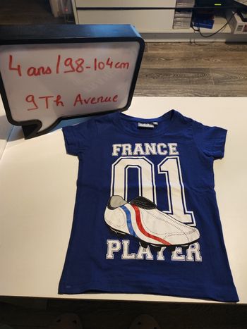 T-shirt 9th Avenue bleu, blanc et rouge