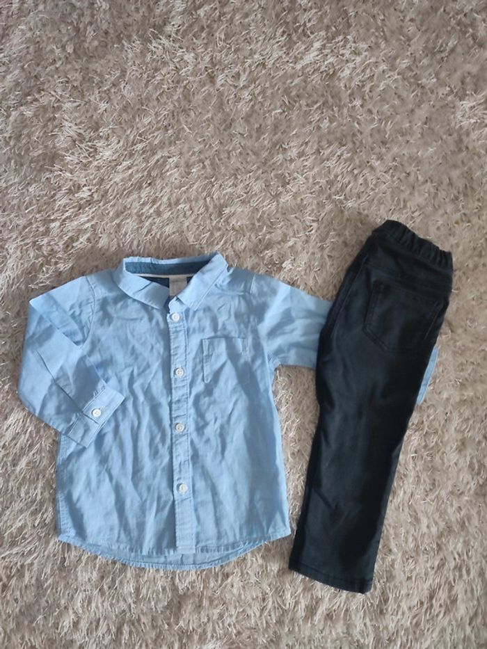 Lot chemise et pantalon 9/12 mois