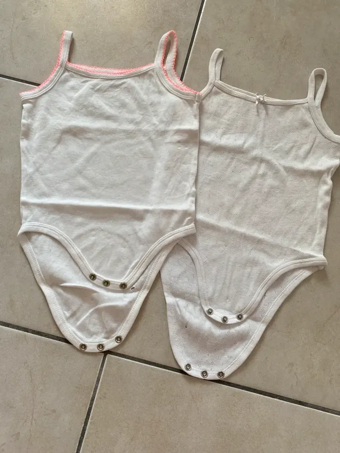 Lot de 2 body filles Kiabi 24 mois blanc - photo numéro 5