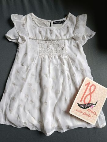 Robe blanche motif papillon 💕 Taille 18 mois