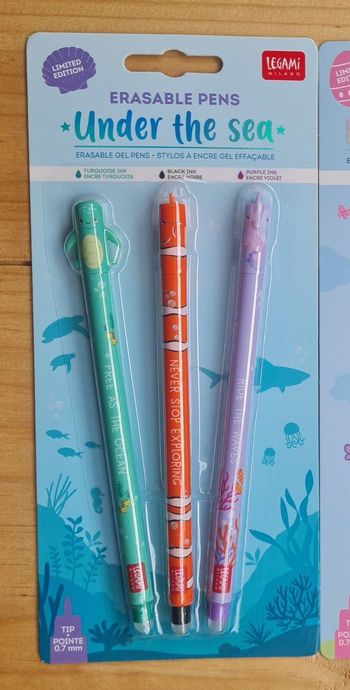 Legami Under the Sea Set Limited Edition 3 Stylos Neufs édition plus commercialisée