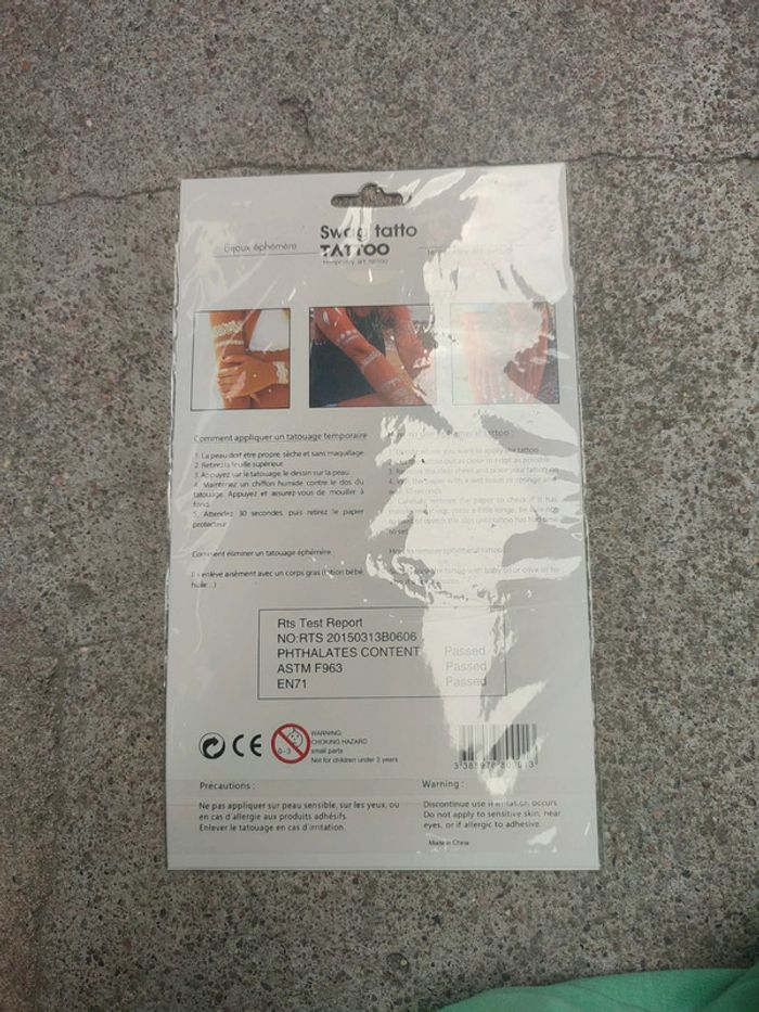 Tatouage plaquette temporaire - photo numéro 6