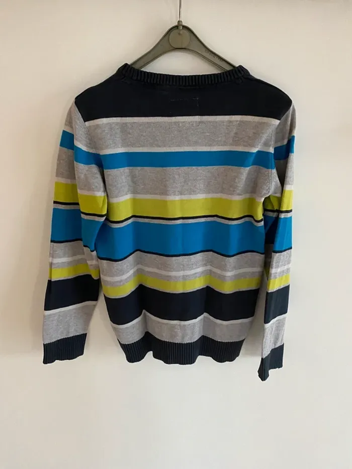 Pull col rond  rayé multicolore c&a - photo numéro 4