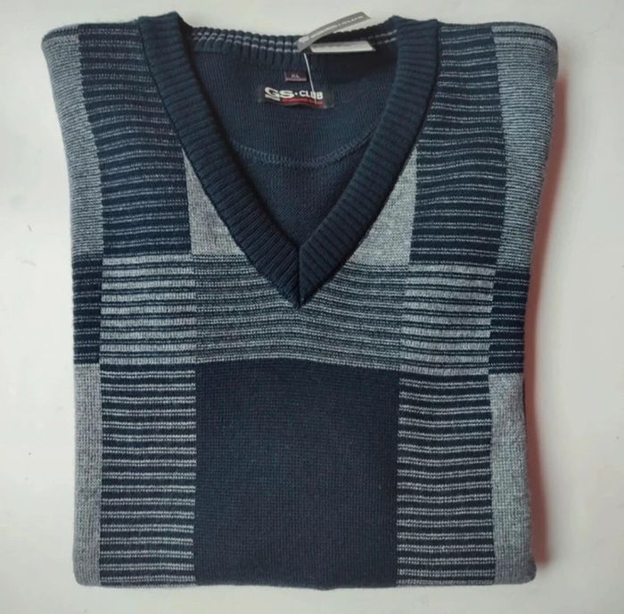 Pull col V pour homme taille XL, GS Club