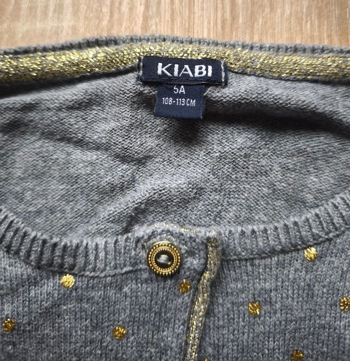 Gilet gris point dore - 5 ans - photo numéro 2