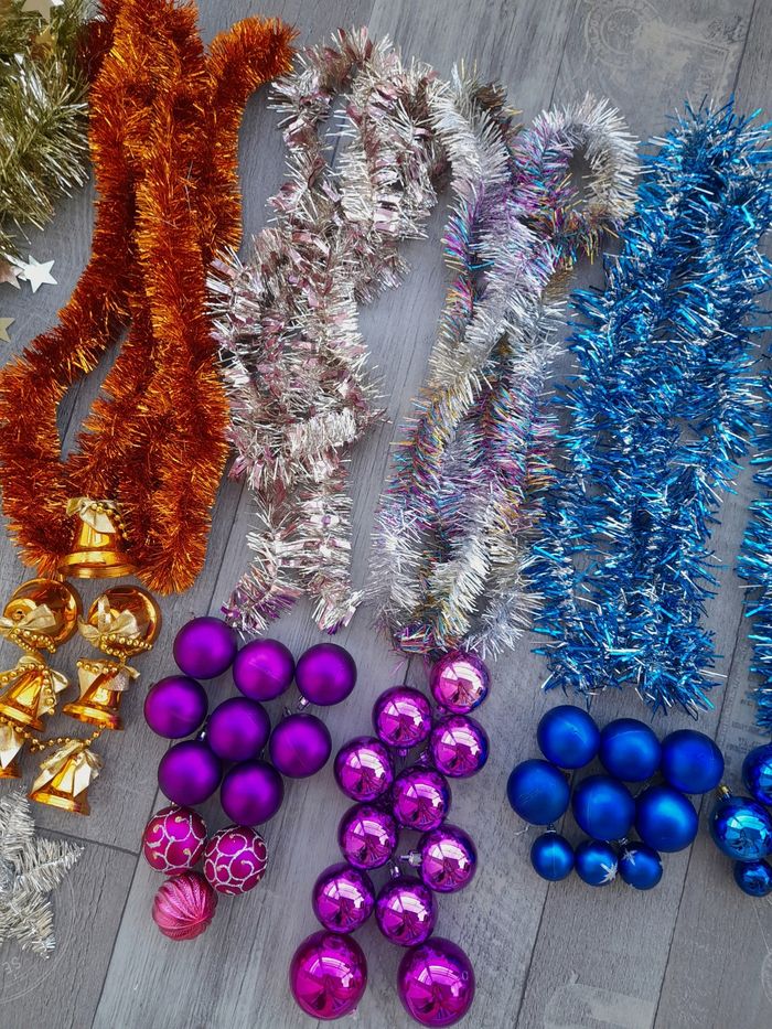 Lot de guirlandes et boules de Noël, 57 pièces - photo numéro 2