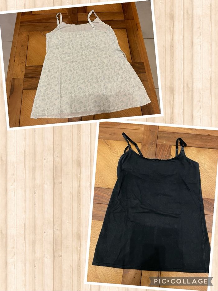 2 débardeurs grossesse/allaitement