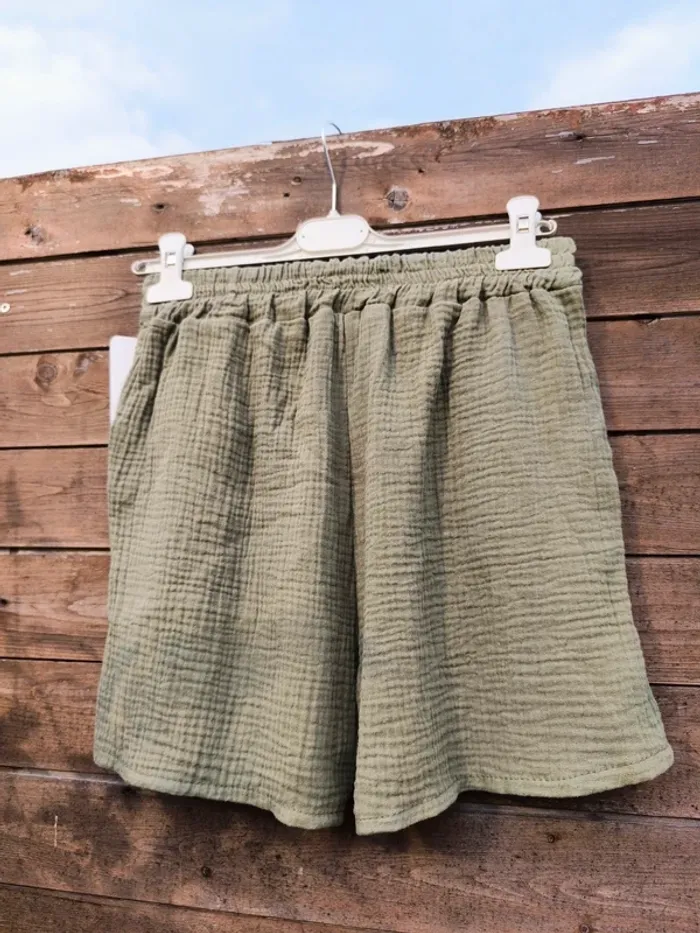 Short vert kaki gaz de coton TU 38 à 44 - photo numéro 5