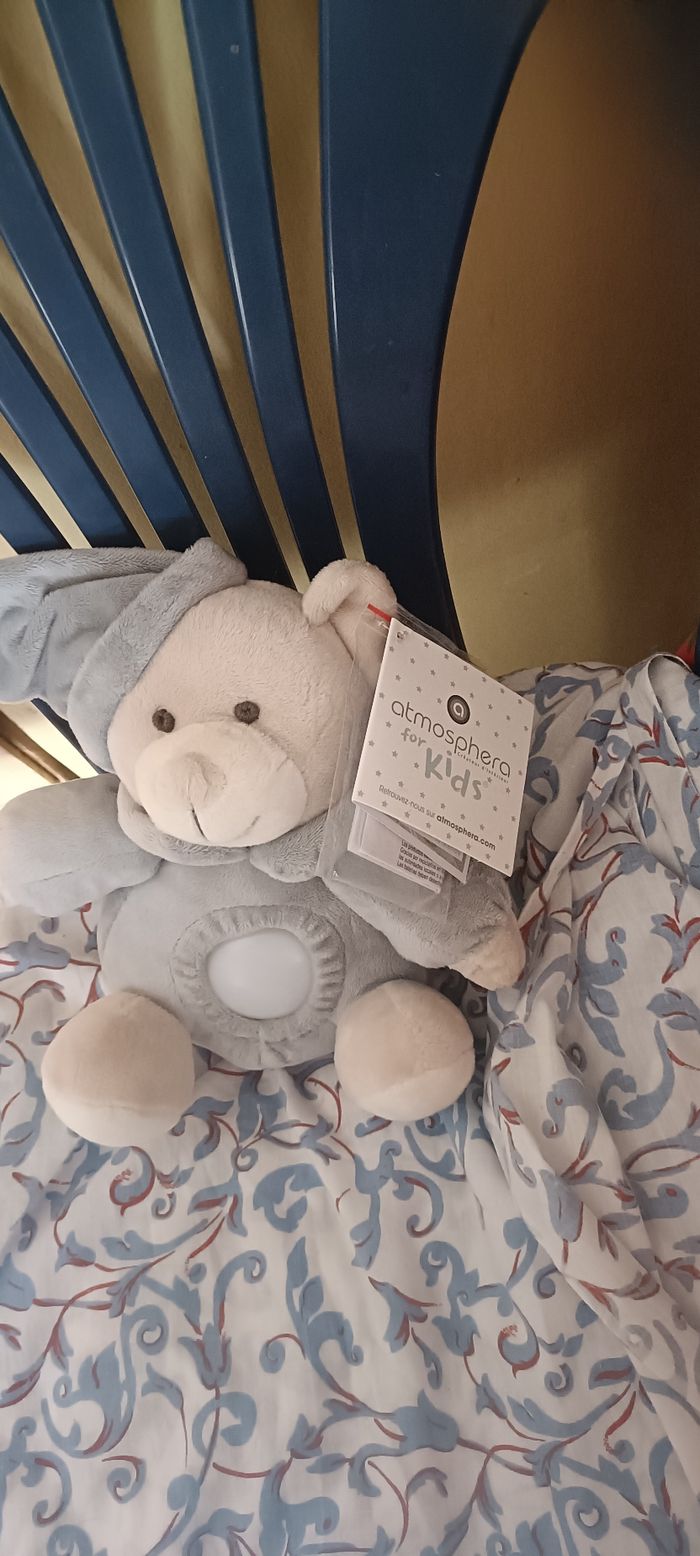 Doudou veilleuse peluche Ours Atm - photo numéro 2