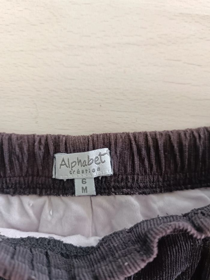 Pantalon violet alphabet 6mois - photo numéro 2