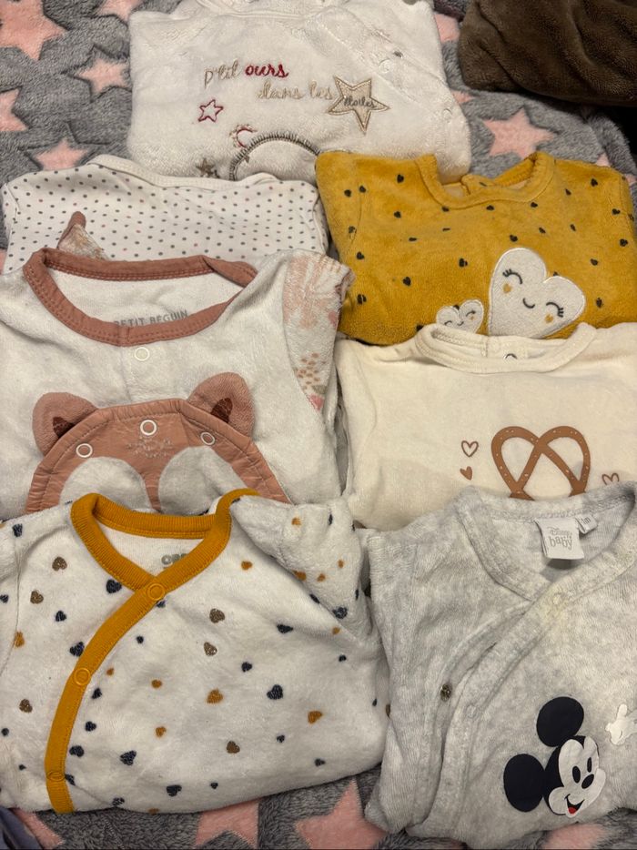 Lot de 7 pyjama fille 1 mois - photo numéro 2