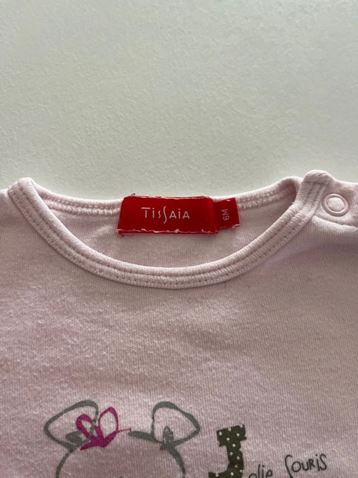 Lot de 2 tee shirts ML Tissaia 6 mois - photo numéro 5