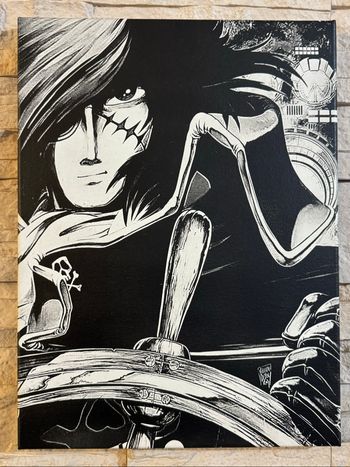 Tableau Albator en toile 30x40cm – Style manga rétro et intense