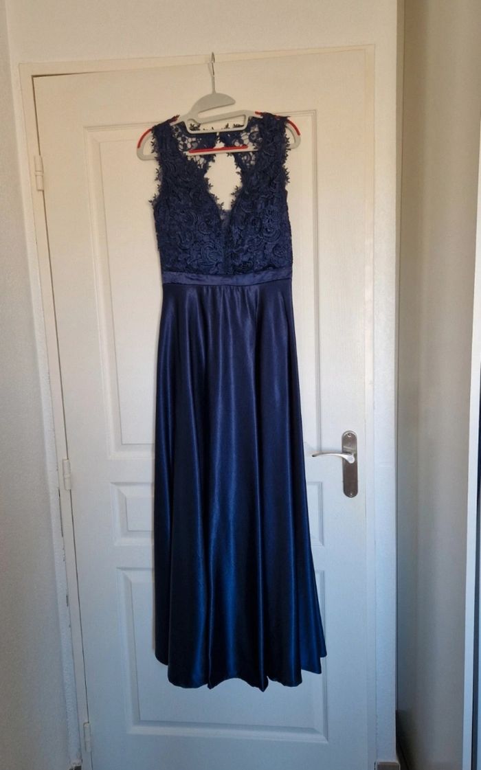 Robe demoiselle d'honneur bleu marine