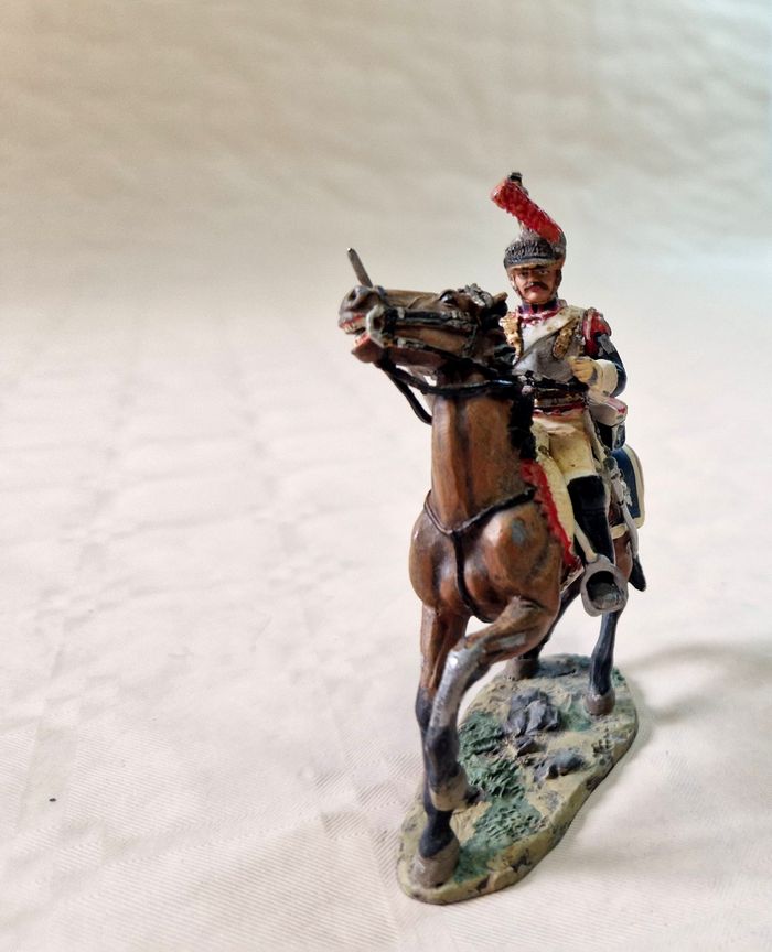 Figurine en plomb , peinte a la main  , Del prado  , Trooper  , 5eme régiment  , cuirassier  , France - photo numéro 2