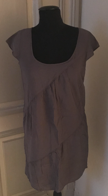 ROBE COURTE "ESPRIT" GRIS/TAUPE - TAILLE : 34