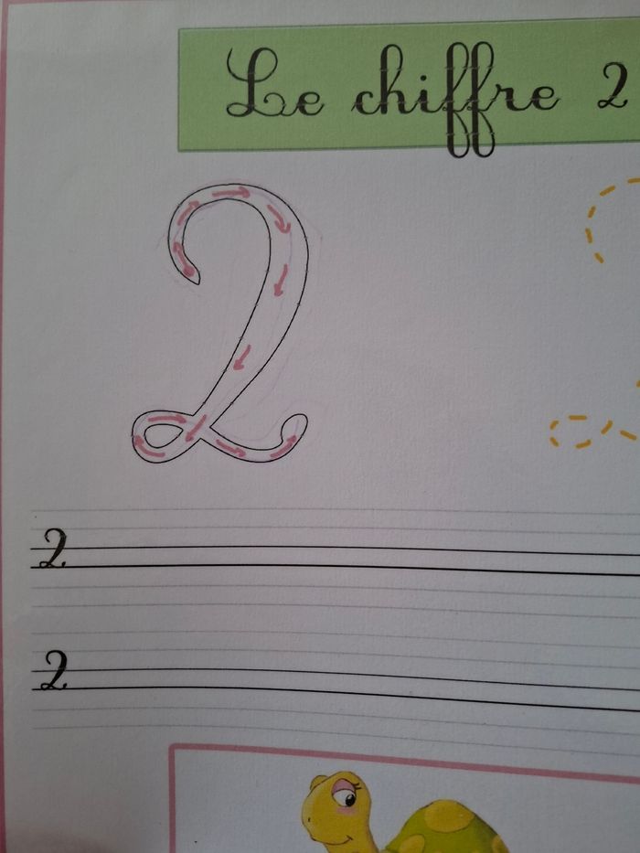 fiche pour apprentissage à écrire les chiffres - photo numéro 3