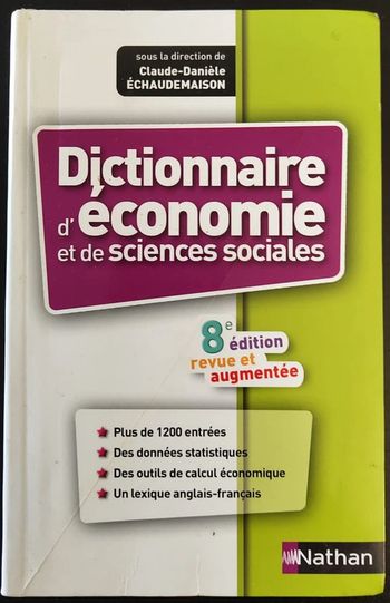 Dictionnaire d'économie et de sciences sociales