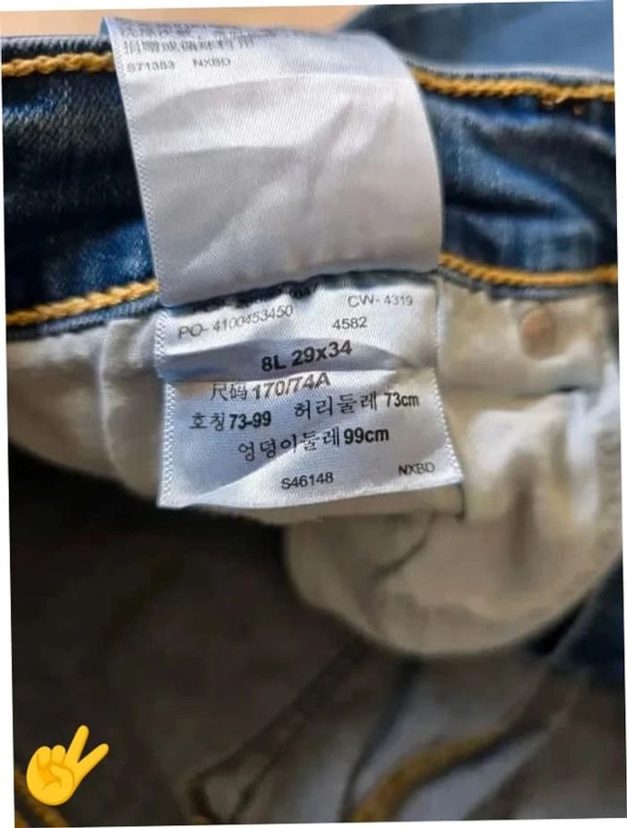 Jean Levi's denizen modern slim W29|FR38 L34 coupe droit bleu Femme-Women pan362 - photo numéro 8