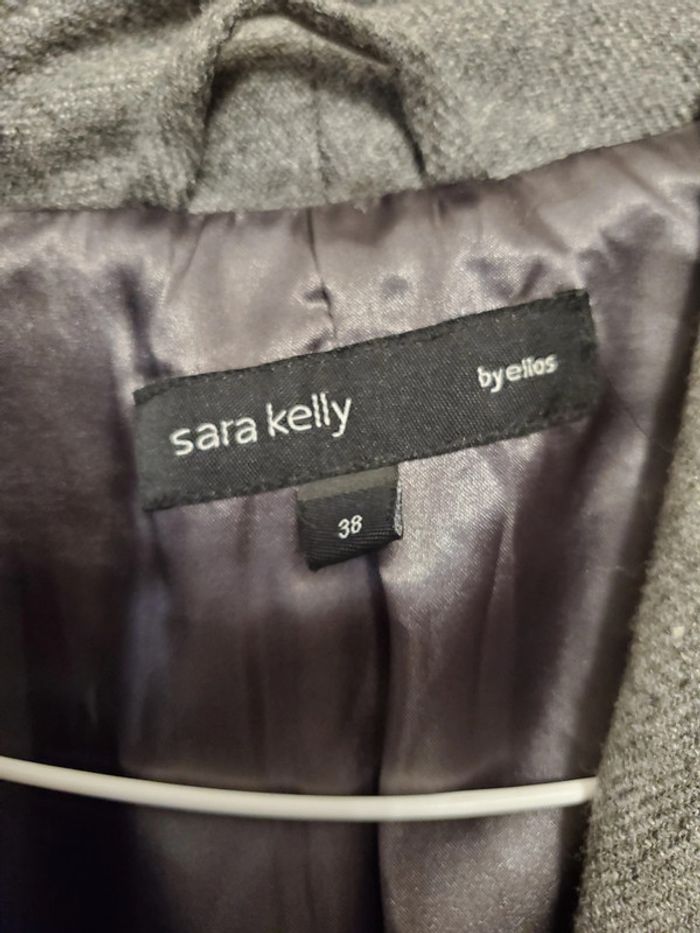 Manteau cintré évasé gris Sara Kelly T38 neuf - photo numéro 8