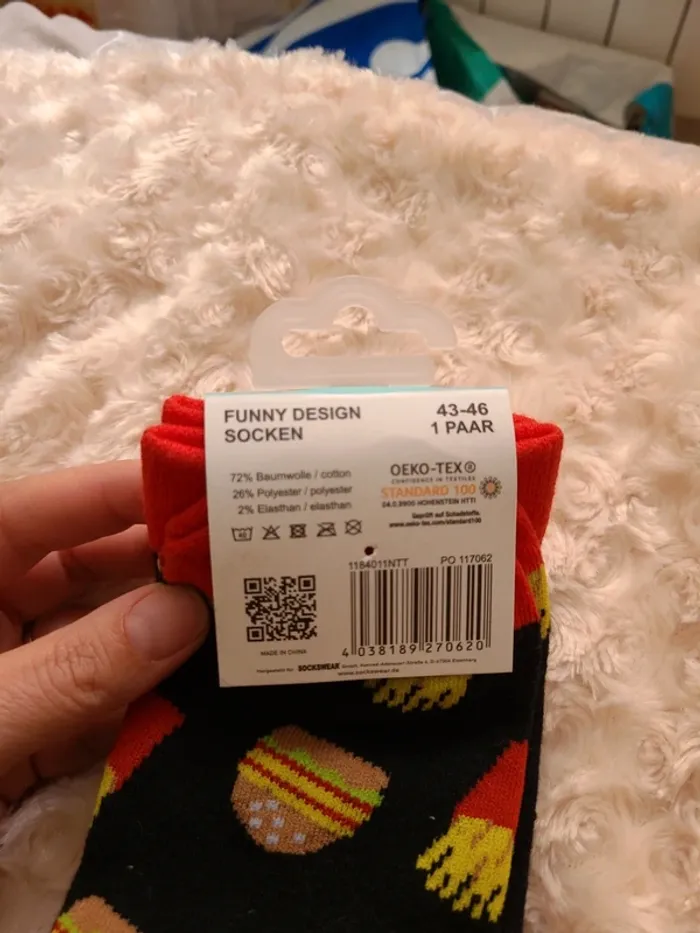 1 paire de chaussette frites burger Neuve - photo numéro 4