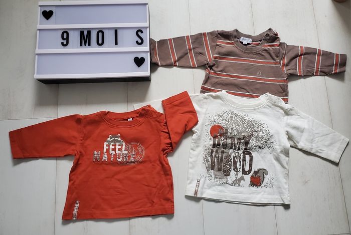 Lot de 3 tee-shirts 9 mois