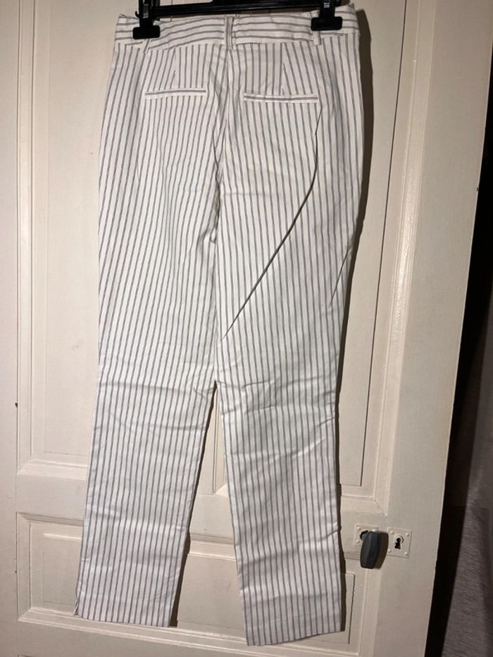 Pantalon chino ajusté neuf jennyfer rayé taille 36 - photo numéro 7
