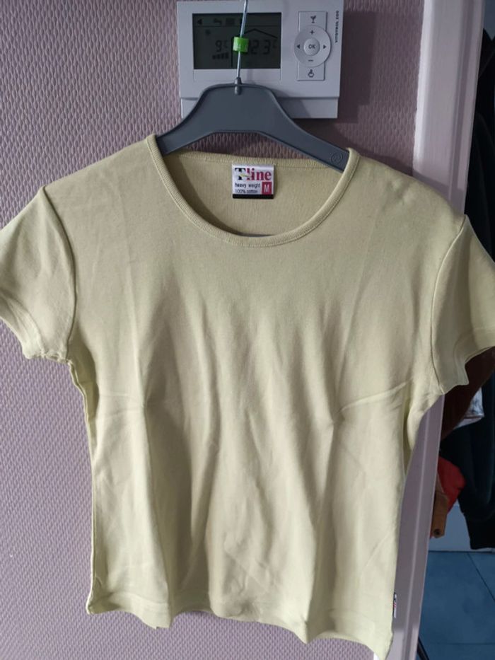T-shirt vert d eau tline coton taille m