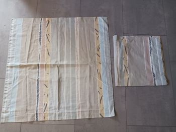 taie d'oreiller carrée imprimée 70 cm 100% coton Neuve (lot de 2)