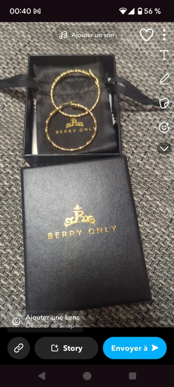 Boucles d'oreilles créoles torsadé - photo numéro 2