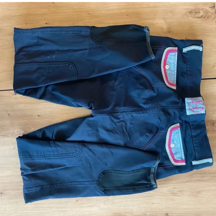 Pantalon Harcour –  Taille 38  – Bleu  Marine avec  Liseret  Rose  – Très  bon état - photo numéro 5