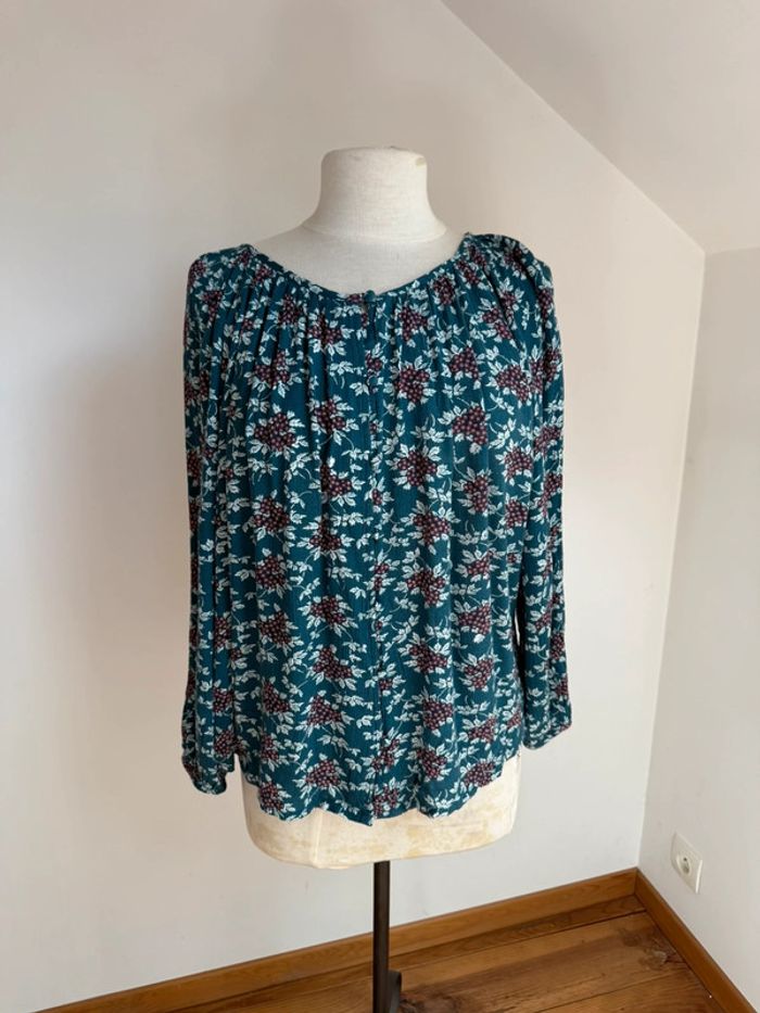 Superbe Blouse fluide en viscose fleurie neuve Monoprix 🌸 40 42