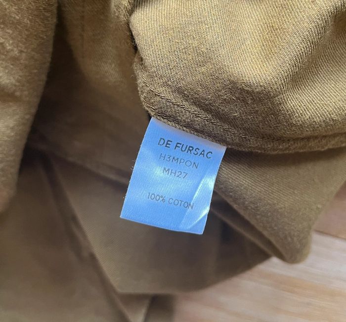 👔 Chemise De Fursac moutarde/marron – Taille M – 100% coton - photo numéro 4