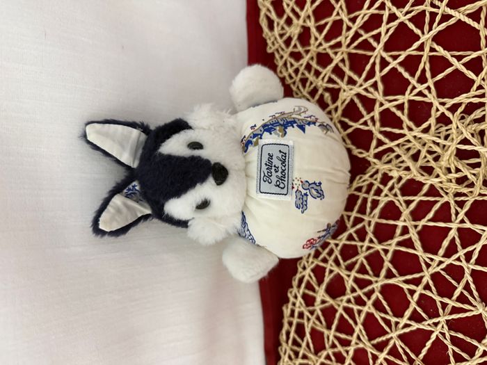 Peluche boule lapin tartine et chocolat