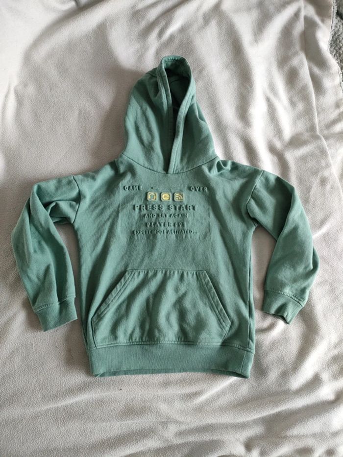 Sweat à capuche vert