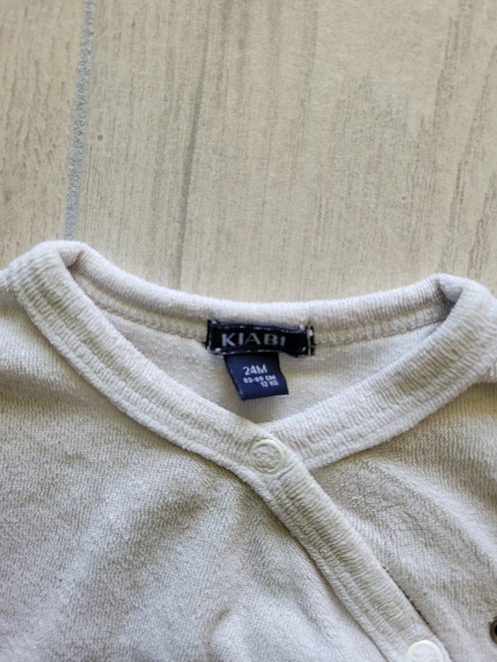 Pyjama blanc motif lune 2 pièces Kiabi 2 ans - photo numéro 3