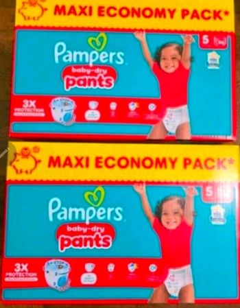 Lot de 2 cartons de couches culottes pampers taille 5 à 40€ avec le code 
RENNE30
Le lot passe à 28€