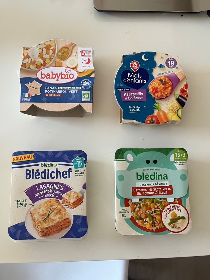 Lot de 4 petits plats bébé