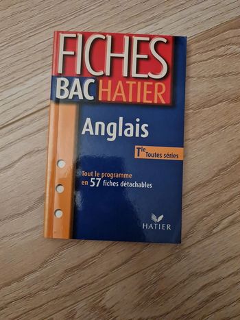 Fiches détachables anglais
