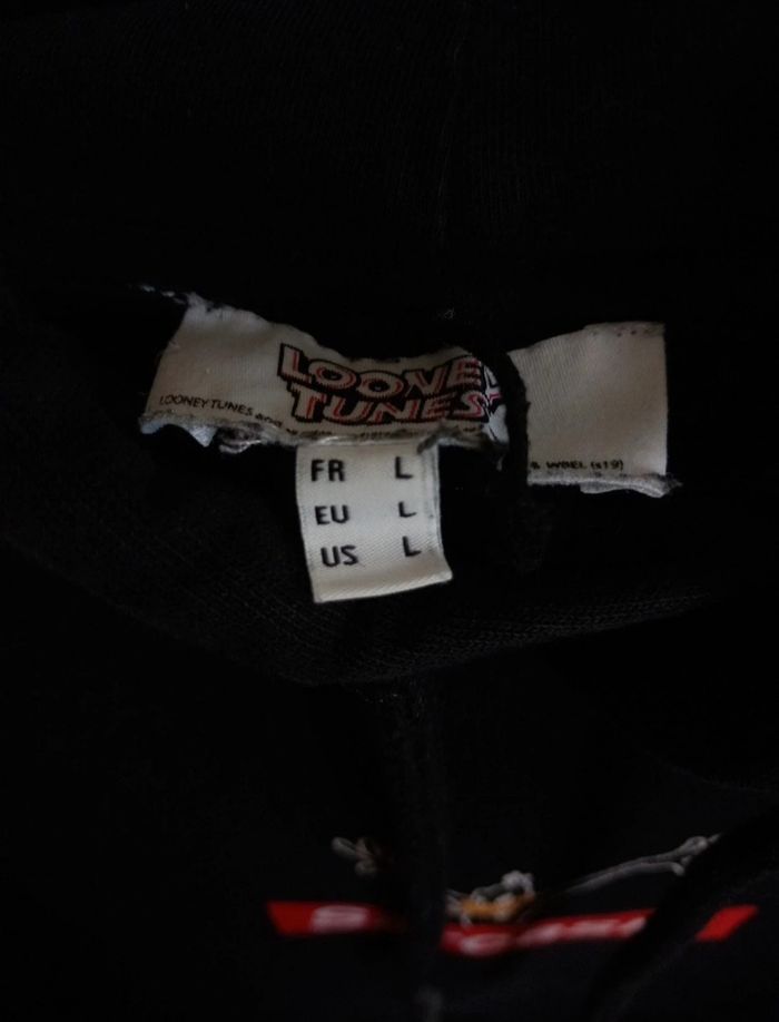 Sweat à capuche noir Looney Tunes taille L - photo numéro 4