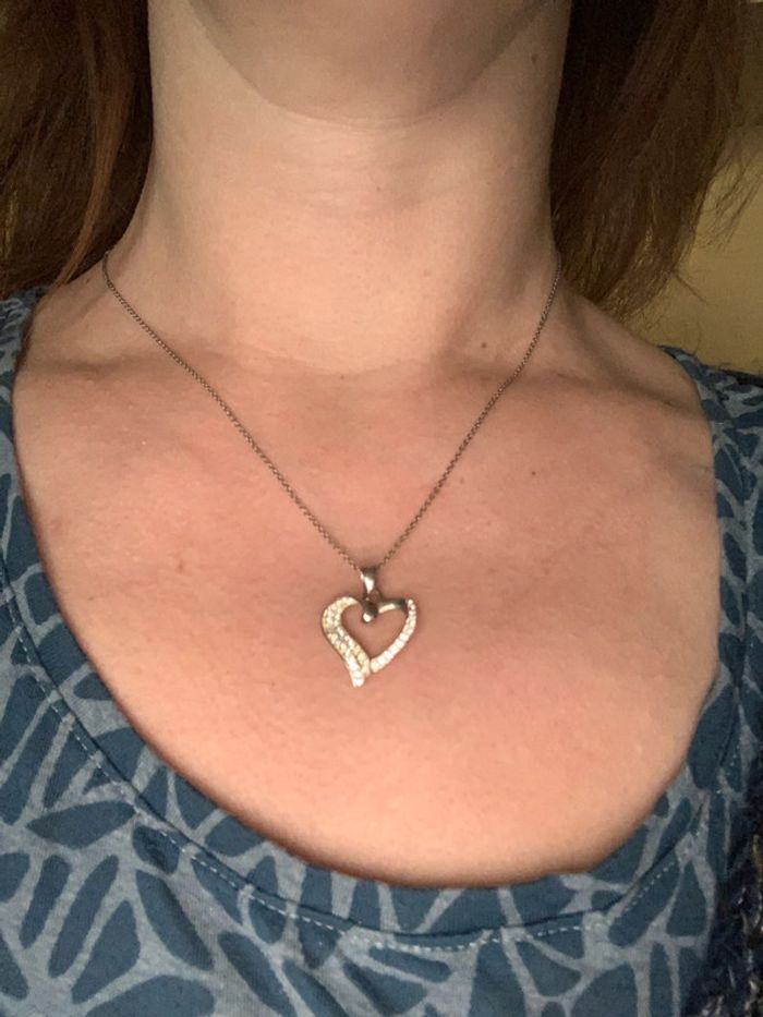 Chaîne et pendentif coeur en argent