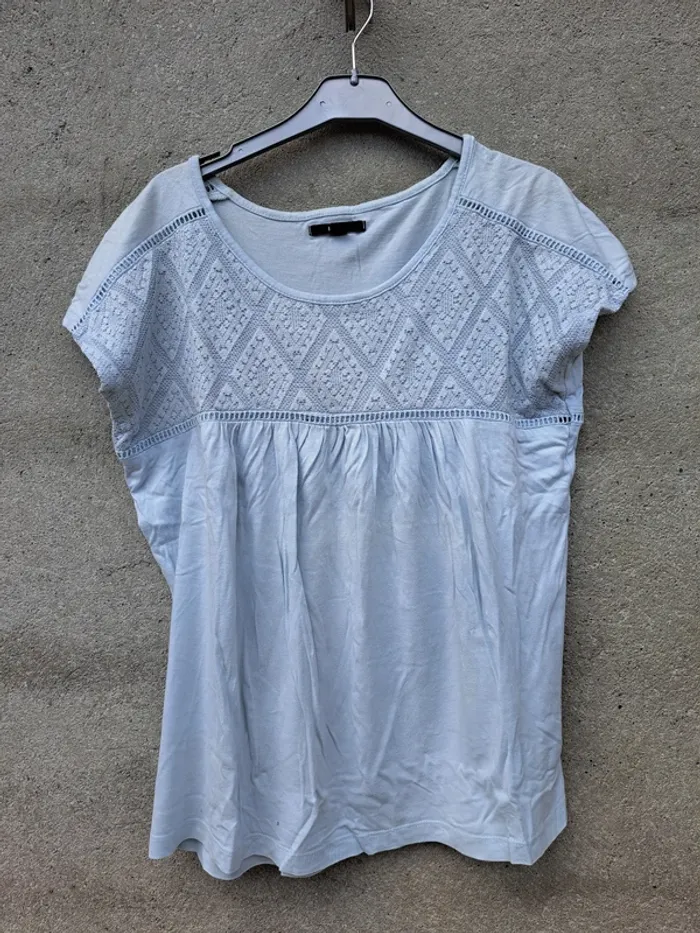T-shirt ample bleu