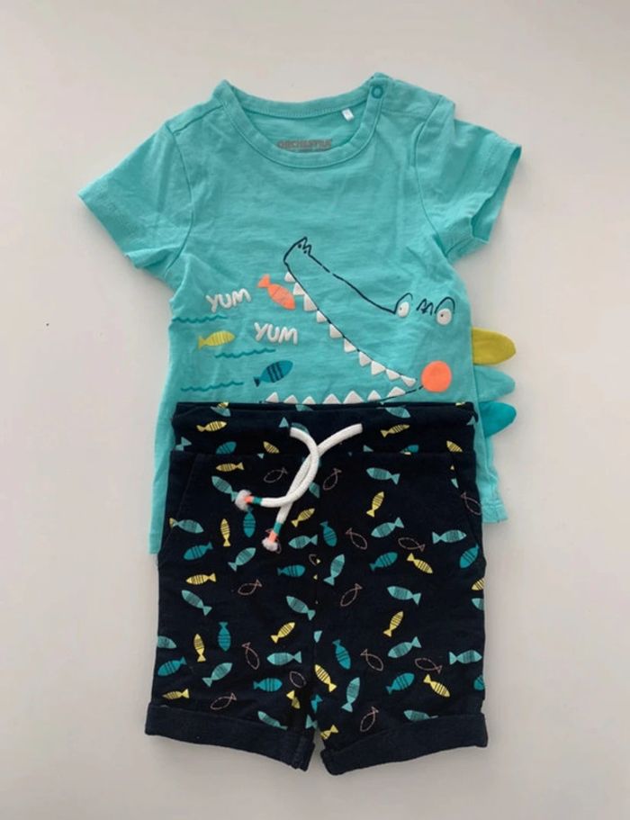 Ensemble tshirt short bébé garçon - 6 mois - Orchestra