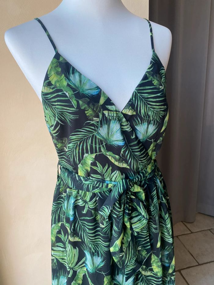 Robe longue verte à feuilles Trendyol 38 - photo numéro 3