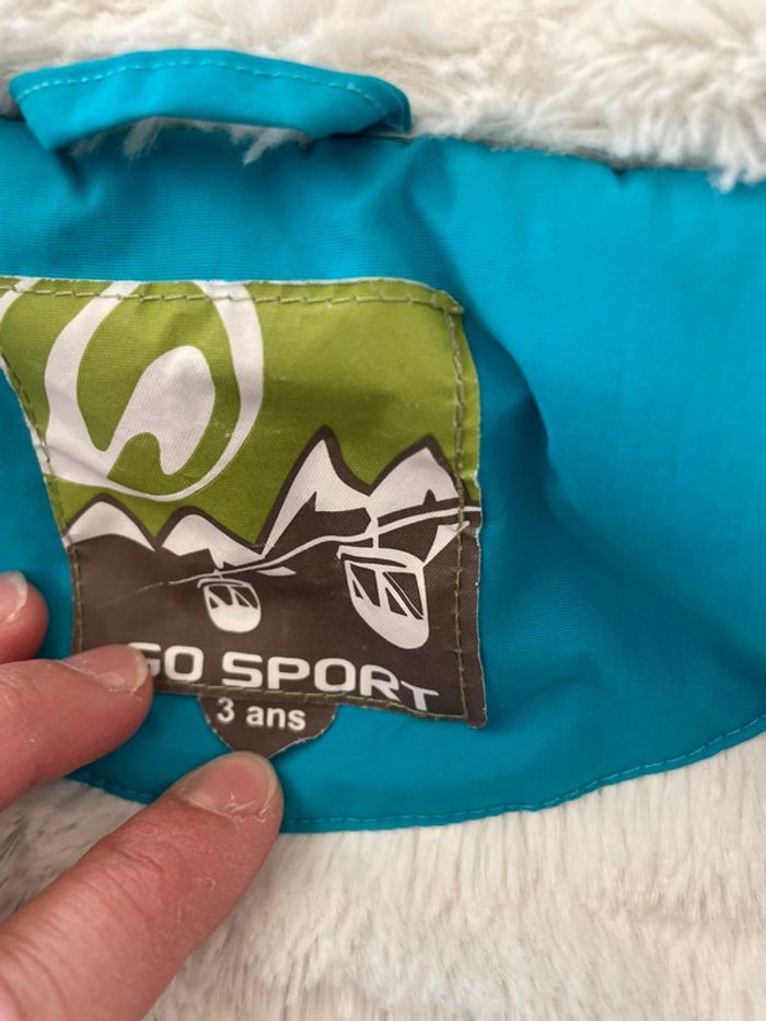 Ensemble salopette+manteau+moufles ski 3 ans - photo numéro 7