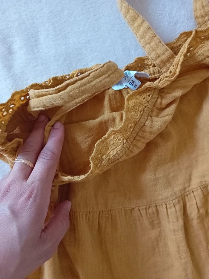 Robe gaze de coton fille 9ans 🌼💛 - photo numéro 3