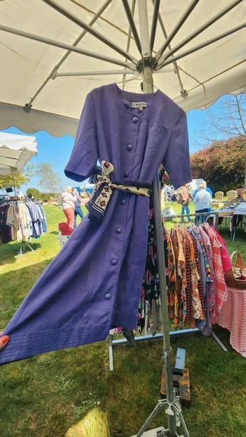 Superbe robe années 80s en coton made in France