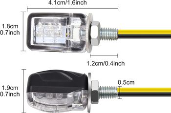 Paire de Clignotants LED Universels Moto / Scooter / Quad - NEUF