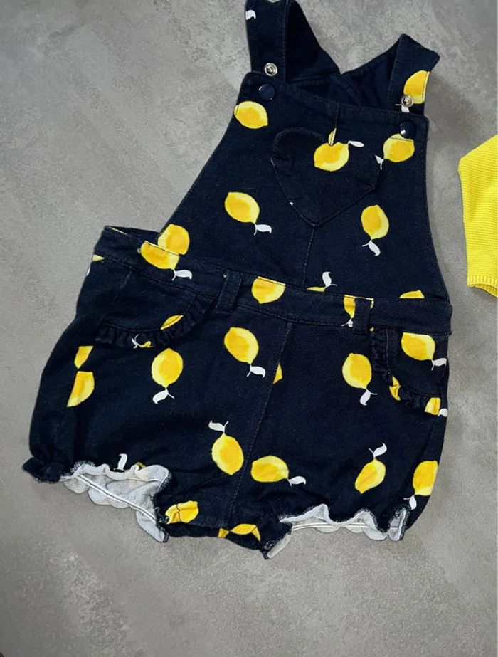 Salopette c&a 12 18 mois citron barboteuse short - photo numéro 5