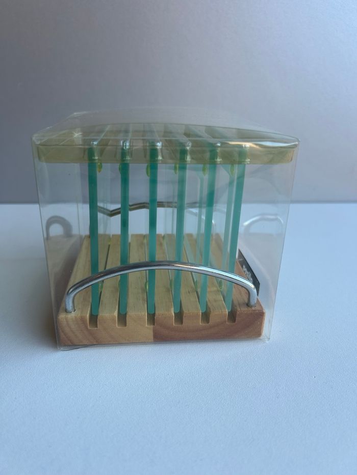 Lot de dessous de verre en verre Alizéa (neuf, emballé) - photo numéro 4